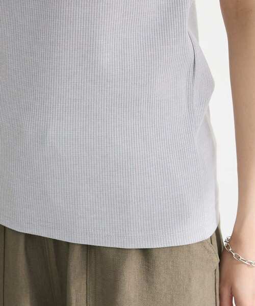 Green　Parks（グリーンパークス）の「前後2Way ラメリブタンクトップ（タンクトップ・レディース・ブルー/ホワイト/ライトグレー・FREE）」の12枚目の写真