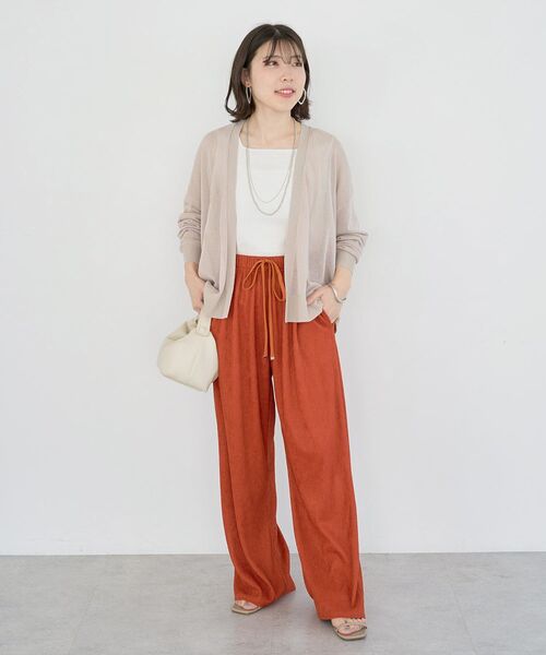 Green　Parks（グリーンパークス）の「前後2Way ラメリブタンクトップ（タンクトップ・レディース・ブルー/ホワイト/ライトグレー・FREE）」の13枚目の写真