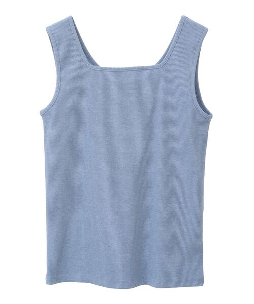 Green　Parks（グリーンパークス）の「前後2Way ラメリブタンクトップ（タンクトップ・レディース・ブルー/ホワイト/ライトグレー・FREE）」の15枚目の写真