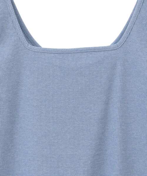 Green　Parks（グリーンパークス）の「前後2Way ラメリブタンクトップ（タンクトップ・レディース・ブルー/ホワイト/ライトグレー・FREE）」の17枚目の写真