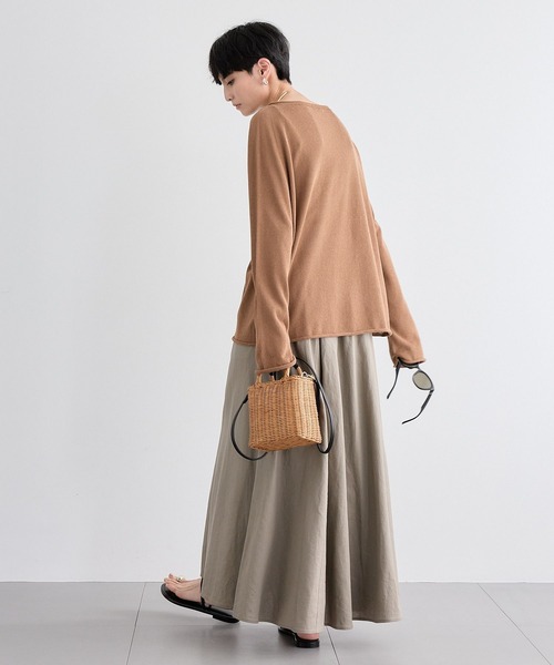 BARNYARDSTORM（バンヤードストーム）の「BARNYARDSTORM / リネンイージーマキシスカート 【WEB限定カラー】ハンドウォッシャブル（スカート・レディース・ブラック/カーキ/ライトブルー/モカ/イエロー・FREE）」の20枚目の写真