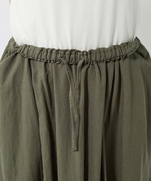BARNYARDSTORM（バンヤードストーム）の「BARNYARDSTORM / リネンイージーマキシスカート 【WEB限定カラー】ハンドウォッシャブル（スカート・レディース・ブラック/カーキ/ライトブルー/モカ/イエロー・FREE）」の6枚目の写真