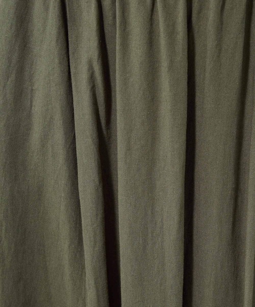 BARNYARDSTORM（バンヤードストーム）の「BARNYARDSTORM / リネンイージーマキシスカート 【WEB限定カラー】ハンドウォッシャブル（スカート・レディース・ブラック/カーキ/ライトブルー/モカ/イエロー・FREE）」の11枚目の写真