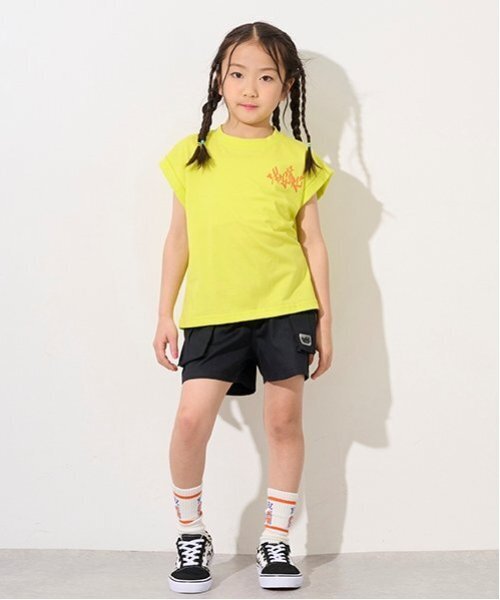 X-girl Stages(エックスガールステージス)の「カーゴショートパンツ(その他パンツ・キッズ・ブルー/ブラック/カラフル・130cm/110cm/140cm/120cm/100cm)」の1枚目の写真