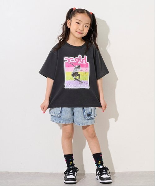 X-girl Stages(エックスガールステージス)の「カーゴショートパンツ(その他パンツ・キッズ・ブルー/ブラック/カラフル・130cm/110cm/140cm/120cm/100cm)」の8枚目の写真