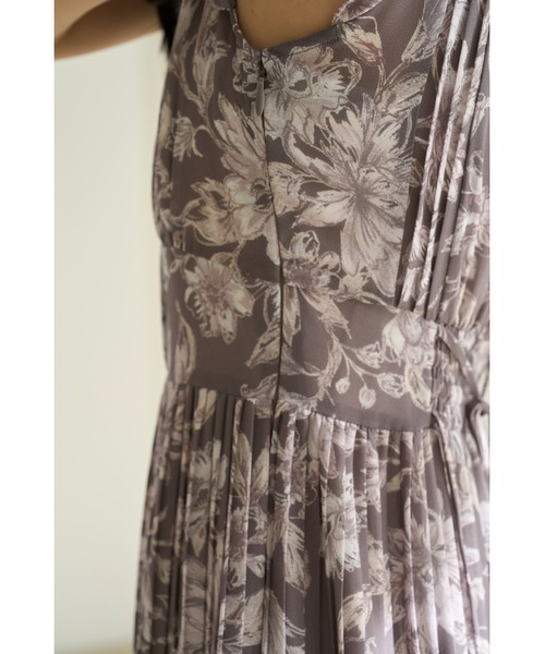 セール】【00サイズあり】プリーツプリントワンピース（ワンピース