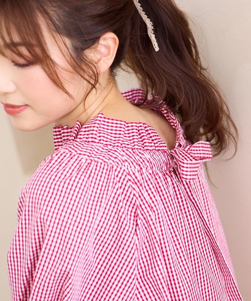 【22fabric】ギンガムチェックブラウス 22fabric】ギンガムチェックブラウス（シャツ/ブラウス）｜Jolly