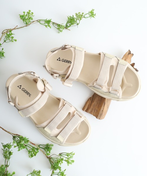 GERRY（ジェリー）の「GERRY ジェリー スポーツサンダル 厚底 ベルクロ 軽量（サンダル・メンズ・ブラック/カーキ/ベージュ・L/LL/M）」の2枚目の写真