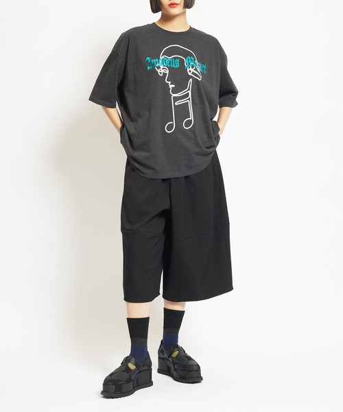 gomme（ゴム）の「20/-天竺　MozartＴ（Tシャツ/カットソー・レディース・ホワイト/ブラック/チャコールグレー/ボルドー・MEDIUM）」の12枚目の写真