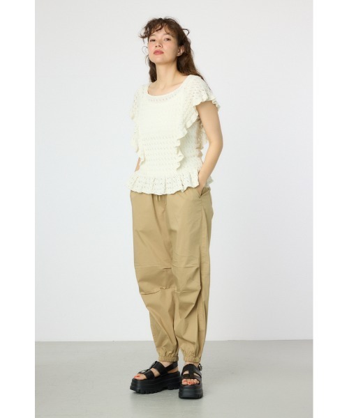 RODEO CROWNS WIDE BOWL(ロデオクラウンズワイドボウル)の「2WAYフリルクロシェニットトップス(ニット/セーター・レディース・ホワイト/クリアレッド/マルチ・FREE)」の14枚目の写真