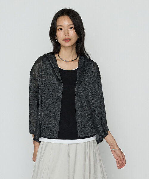 COMME CA（コムサ）の「レーヨンイタリア糸 カーディガン（カーディガン/ボレロ・レディース・ベージュ/オレンジ/グリーン/ブラック・11号/9号）」の11枚目の写真