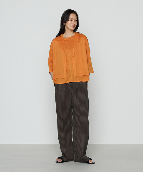 COMME CA（コムサ）の「レーヨンイタリア糸 カーディガン（カーディガン/ボレロ・レディース・ベージュ/オレンジ/グリーン/ブラック・11号/9号）」の10枚目の写真