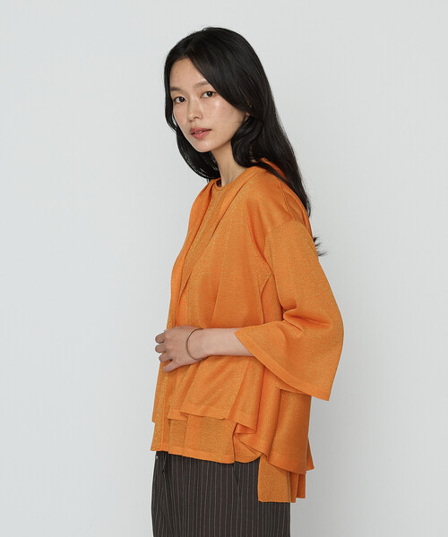 COMME CA（コムサ）の「レーヨンイタリア糸 カーディガン（カーディガン/ボレロ・レディース・ベージュ/オレンジ/グリーン/ブラック・11号/9号）」の9枚目の写真