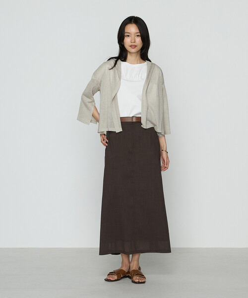 COMME CA（コムサ）の「レーヨンイタリア糸 カーディガン（カーディガン/ボレロ・レディース・ベージュ/オレンジ/グリーン/ブラック・11号/9号）」の5枚目の写真