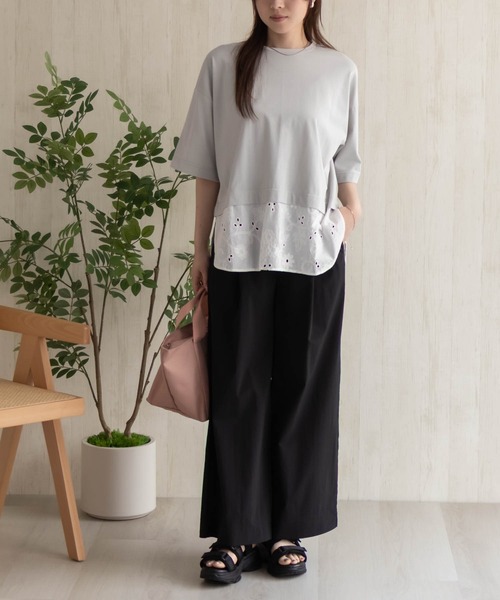 HusHusH（ハッシュアッシュ）の「HusHusH ワイドパンツ すっきりシルエット（その他パンツ・レディース・ブラック/オリーブ/ベージュ・M/L）」の11枚目の写真