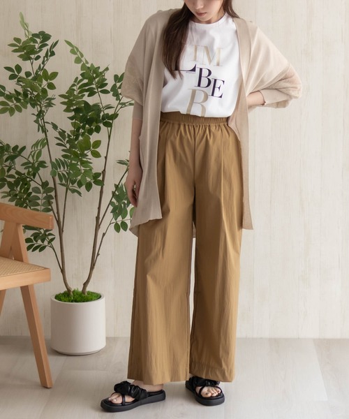 HusHusH（ハッシュアッシュ）の「HusHusH ワイドパンツ すっきりシルエット（その他パンツ・レディース・ブラック/オリーブ/ベージュ・M/L）」の4枚目の写真