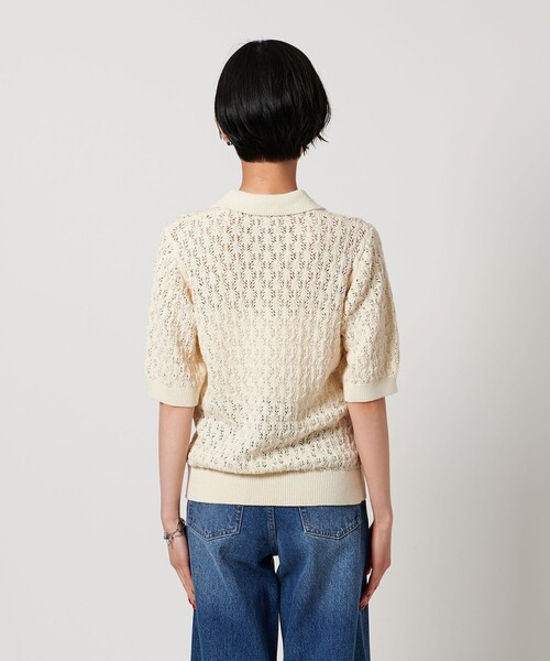 【新品】＜CITEN＞レースアミポロエリニット セール】＜CITEN＞レースアミポロエリニット（ニット/セーター