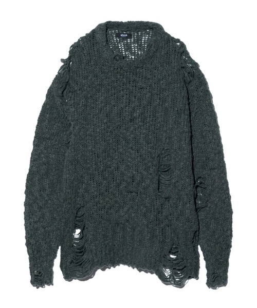 glamb(グラム)の「Damage Pullover Knit / ダメージプルオーバーニット(ニット/セーター・メンズ・ブラック/カーキ/レッド・S/M/L)」の5枚目の写真