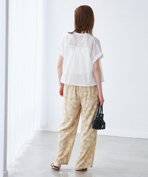 ROPE' PICNIC(ロペピクニック)の「バルーンヘムシアーシャツ(シャツ/ブラウス・レディース・ブラック/オフホワイト/ブルー/レッド・38)」の7枚目の写真