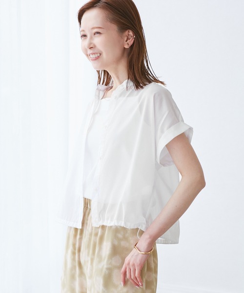 ROPE' PICNIC(ロペピクニック)の「バルーンヘムシアーシャツ(シャツ/ブラウス・レディース・ブラック/オフホワイト/ブルー/レッド・38)」の5枚目の写真