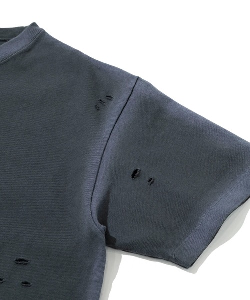 AOZORA（アオゾラ）の「AOZORA/アオゾラ　度詰め天竺 スプレーTシャツ（Tシャツ/カットソー・メンズ・ホワイト/ブラック・LARGE/X-LARGE/MEDIUM）」の4枚目の写真