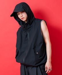 a.p.o.v.（エーピーオービー）の「a.p.o.v. バイザーフードジップアップフーディーノースリーブジャケット（タンクトップ）」