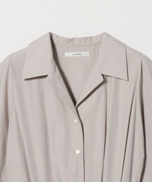 ＜A PUPIL × Steven Alan＞LINEN DRESS/ワンピース A PUPIL × Steven Alan＞OPEN COLLAR DRESS/ワンピース