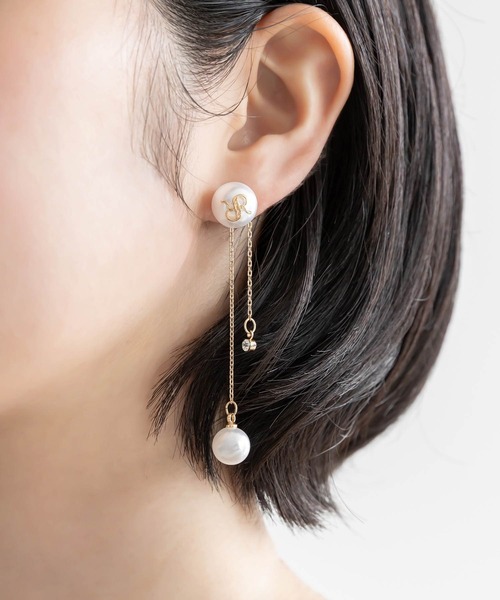 モノグラムパールスイングピアス（ピアス（両耳用））｜RANDA