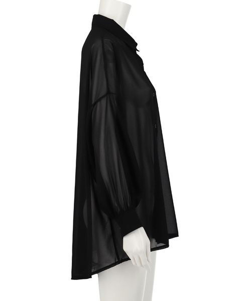 ANAP（アナップ）の「シンプル シアー シャツ ブラウス（シャツ/ブラウス・レディース・ホワイト/ブラック/ブラウン/イエロー・FREE）」の15枚目の写真