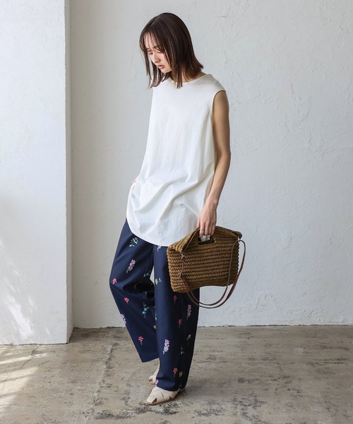 VitaFelice(ヴィータフェリーチェ)の「ペーパーブレード3wayショルダーバッグ(かごバッグ・レディース・ブラウン・FREE)」の9枚目の写真