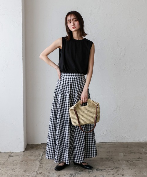 VitaFelice(ヴィータフェリーチェ)の「ペーパーブレード3wayショルダーバッグ(かごバッグ・レディース・ブラウン・FREE)」の16枚目の写真