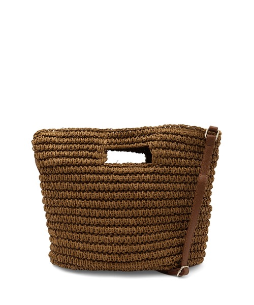 VitaFelice(ヴィータフェリーチェ)の「ペーパーブレード3wayショルダーバッグ(かごバッグ・レディース・ブラウン・FREE)」の21枚目の写真