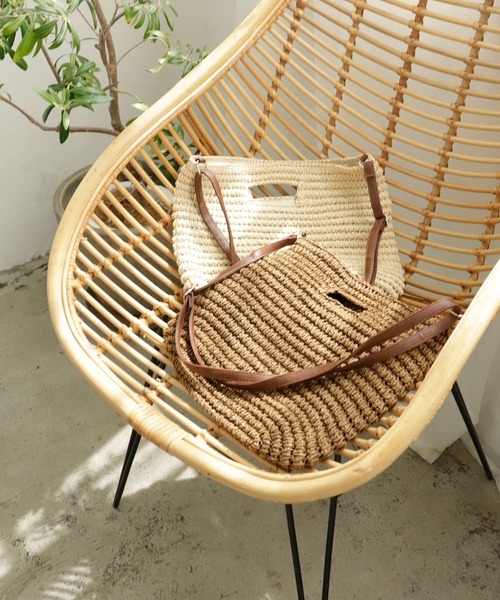 VitaFelice(ヴィータフェリーチェ)の「ペーパーブレード3wayショルダーバッグ(かごバッグ・レディース・ブラウン・FREE)」の18枚目の写真