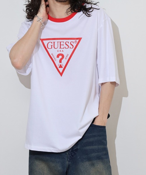 Guess(ゲス)の「GUESS UNI S/SLV TEE SHIRT5 Tシャツ(Tシャツ/カットソー・メンズ・ブラック/ホワイト・S/M/XL/L)」の10枚目の写真
