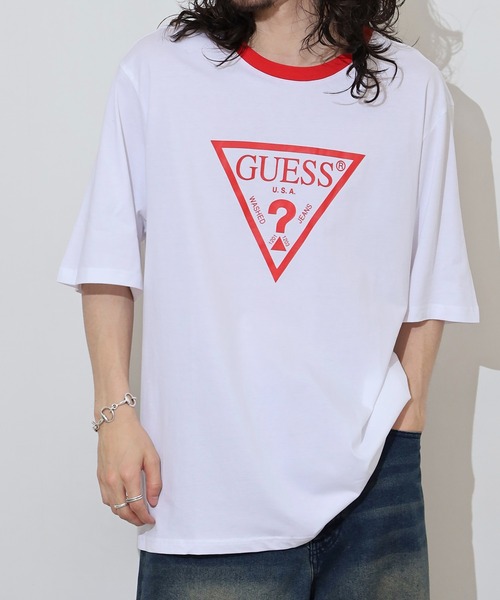 Guess(ゲス)の「GUESS UNI S/SLV TEE SHIRT5 Tシャツ(Tシャツ/カットソー・メンズ・ブラック/ホワイト・S/M/XL/L)」の11枚目の写真