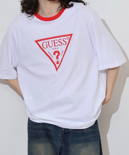 Guess(ゲス)の「GUESS UNI S/SLV TEE SHIRT5 Tシャツ(Tシャツ/カットソー・メンズ・ブラック/ホワイト・S/M/XL/L)」の12枚目の写真