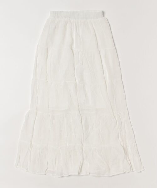 aimoha（アイモハ）の「ティアードギャザーロングスカート（スカート・レディース・ブラック/ライトベージュ/ピンク/ホワイト/ベージュ・FREE）」の14枚目の写真