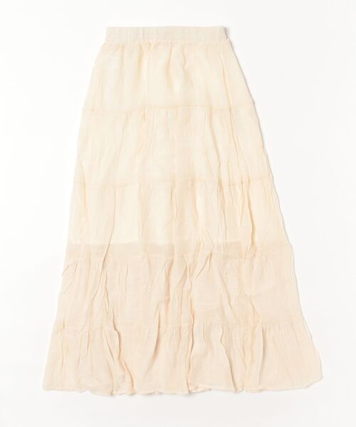 aimoha（アイモハ）の「ティアードギャザーロングスカート（スカート・レディース・ブラック/ライトベージュ/ピンク/ホワイト/ベージュ・FREE）」の17枚目の写真