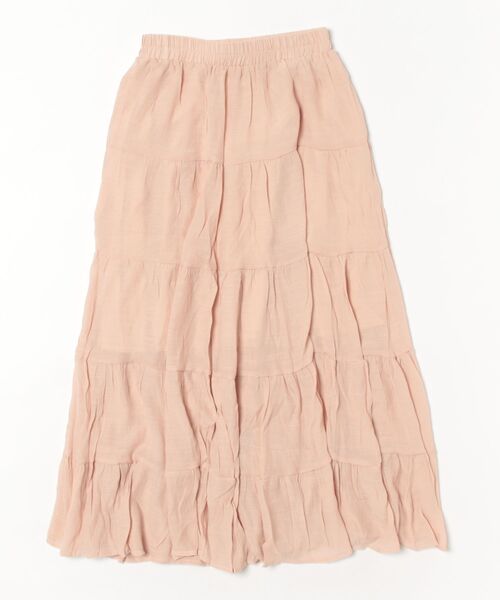 aimoha（アイモハ）の「ティアードギャザーロングスカート（スカート・レディース・ブラック/ライトベージュ/ピンク/ホワイト/ベージュ・FREE）」の18枚目の写真