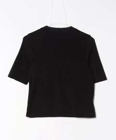 【タイムセール】新品タグ付き ５分袖ボートネックニット 黒 サラッとした5分袖ボートネックニット（ニット/セーター