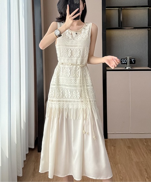 クロシェレースワンピース（ワンピース）｜AMAJI（アマジ）の