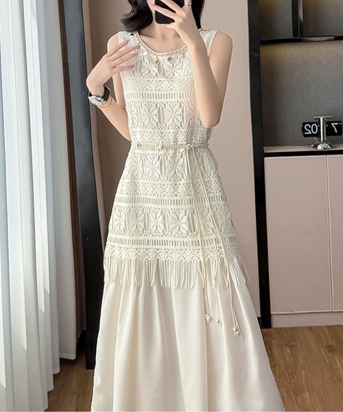 クロシェレースワンピース（ワンピース）｜AMAJI（アマジ）の