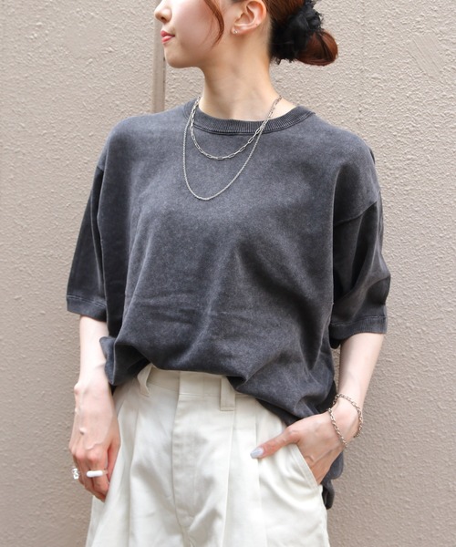 RYE TENDER（ライテンダー）の「RYE TENDER/ライテンダー　サンレイTEE　SUNRAY TEE（Tシャツ/カットソー・レディース・ブラック/グレー・0/1/2）」の8枚目の写真