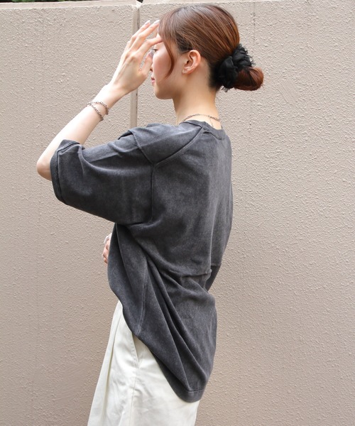 RYE TENDER（ライテンダー）の「RYE TENDER/ライテンダー　サンレイTEE　SUNRAY TEE（Tシャツ/カットソー・レディース・ブラック/グレー・0/1/2）」の9枚目の写真