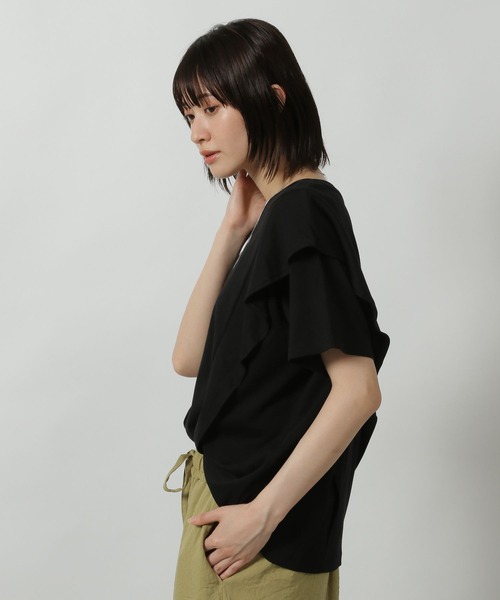 LAKOLE(ラコレ)の「ラッフルTEE / 499837(Tシャツ/カットソー・レディース・オフホワイト/ブルー/ブラック・FREE)」の13枚目の写真