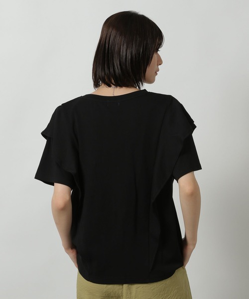 LAKOLE(ラコレ)の「ラッフルTEE / 499837(Tシャツ/カットソー・レディース・オフホワイト/ブルー/ブラック・FREE)」の14枚目の写真