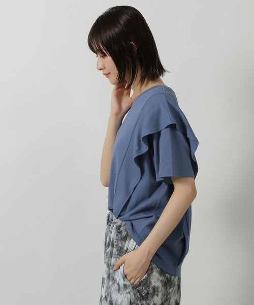 LAKOLE(ラコレ)の「ラッフルTEE / 499837(Tシャツ/カットソー・レディース・オフホワイト/ブルー/ブラック・FREE)」の18枚目の写真