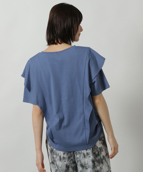 LAKOLE(ラコレ)の「ラッフルTEE / 499837(Tシャツ/カットソー・レディース・オフホワイト/ブルー/ブラック・FREE)」の19枚目の写真