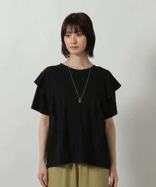 LAKOLE(ラコレ)の「ラッフルTEE / 499837(Tシャツ/カットソー・レディース・オフホワイト/ブルー/ブラック・FREE)」の20枚目の写真