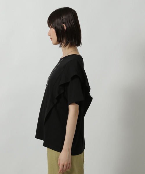 LAKOLE(ラコレ)の「ラッフルTEE / 499837(Tシャツ/カットソー・レディース・オフホワイト/ブルー/ブラック・FREE)」の21枚目の写真